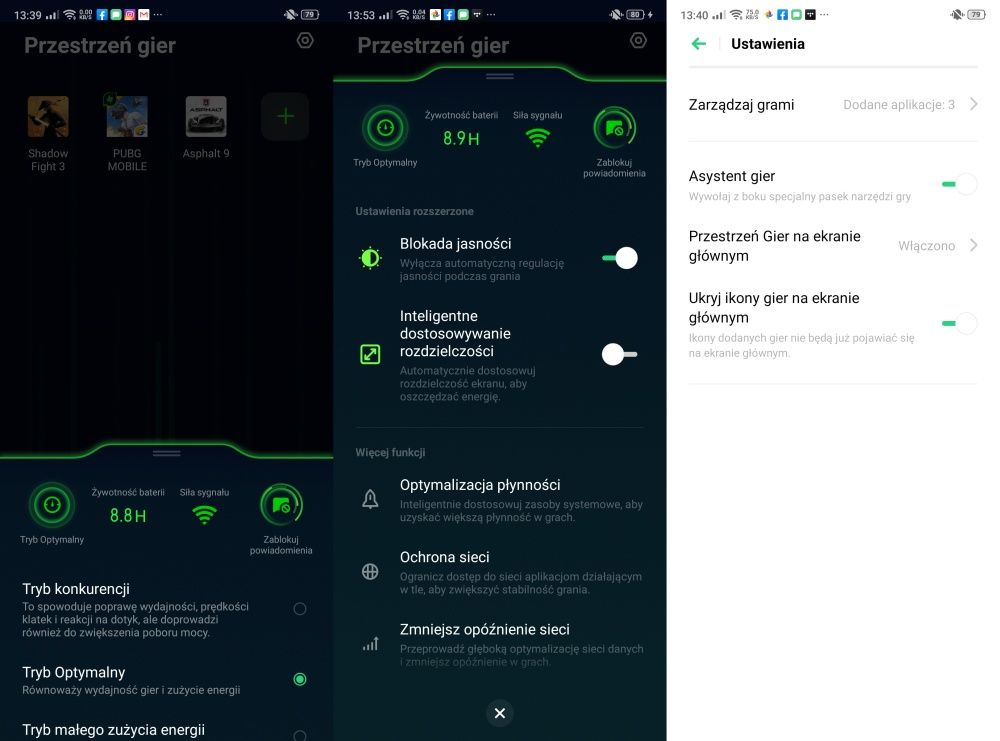 Oppo Reno 2 asystent gier