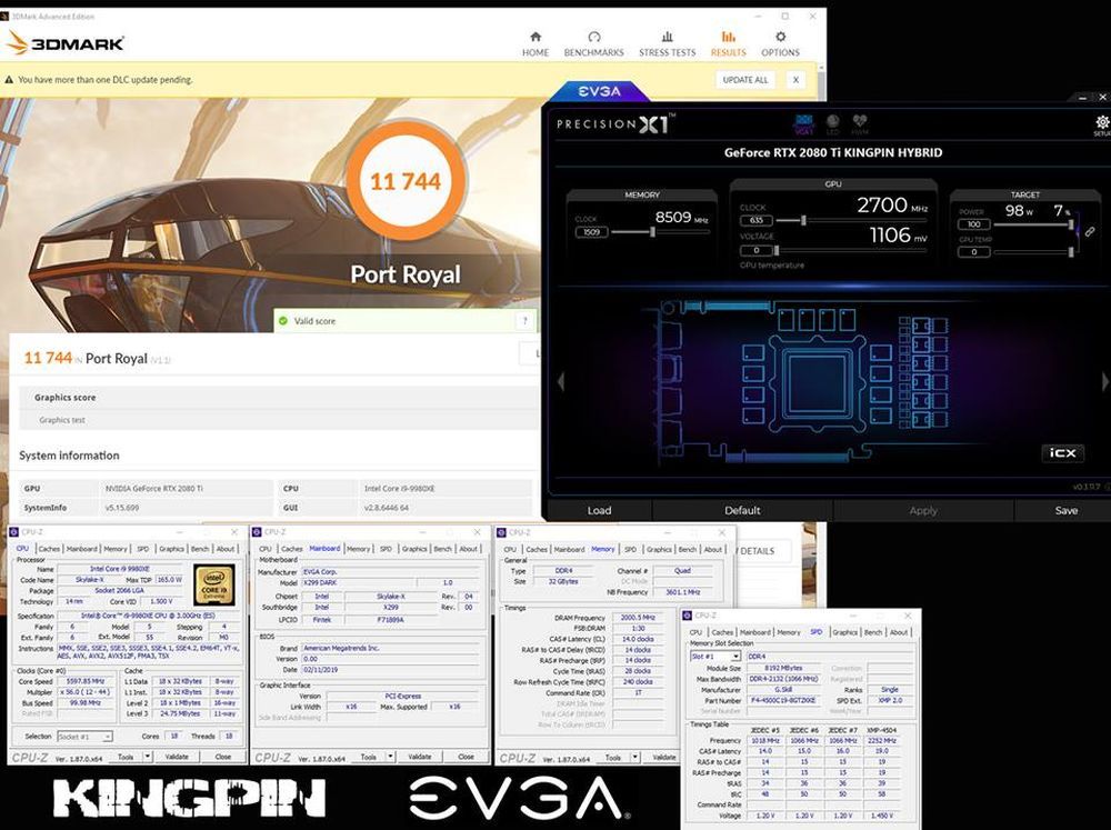 EVGA GeForce RTX 2080 Ti K|NGP|N
