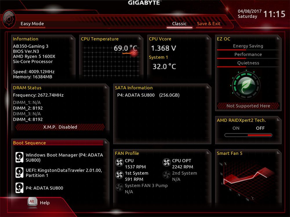 Gigabyte GA-AB350-Gaming 3 - UEFI