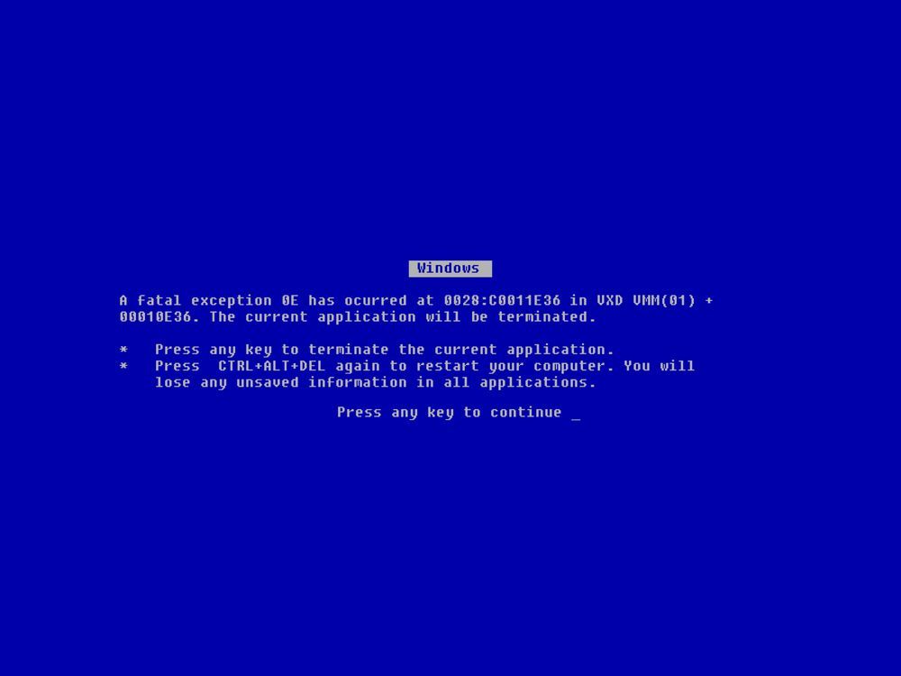 BSOD - Windows 9X