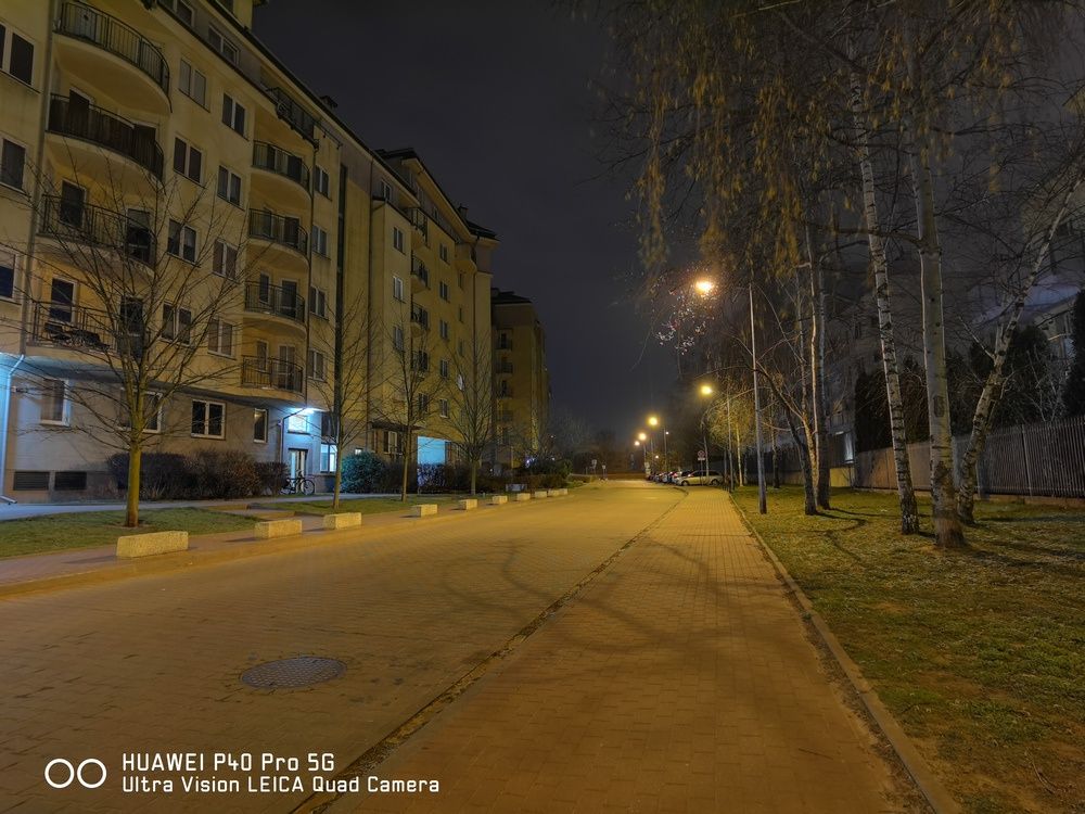 Huawei P40 Pro nocne ultraszeroko