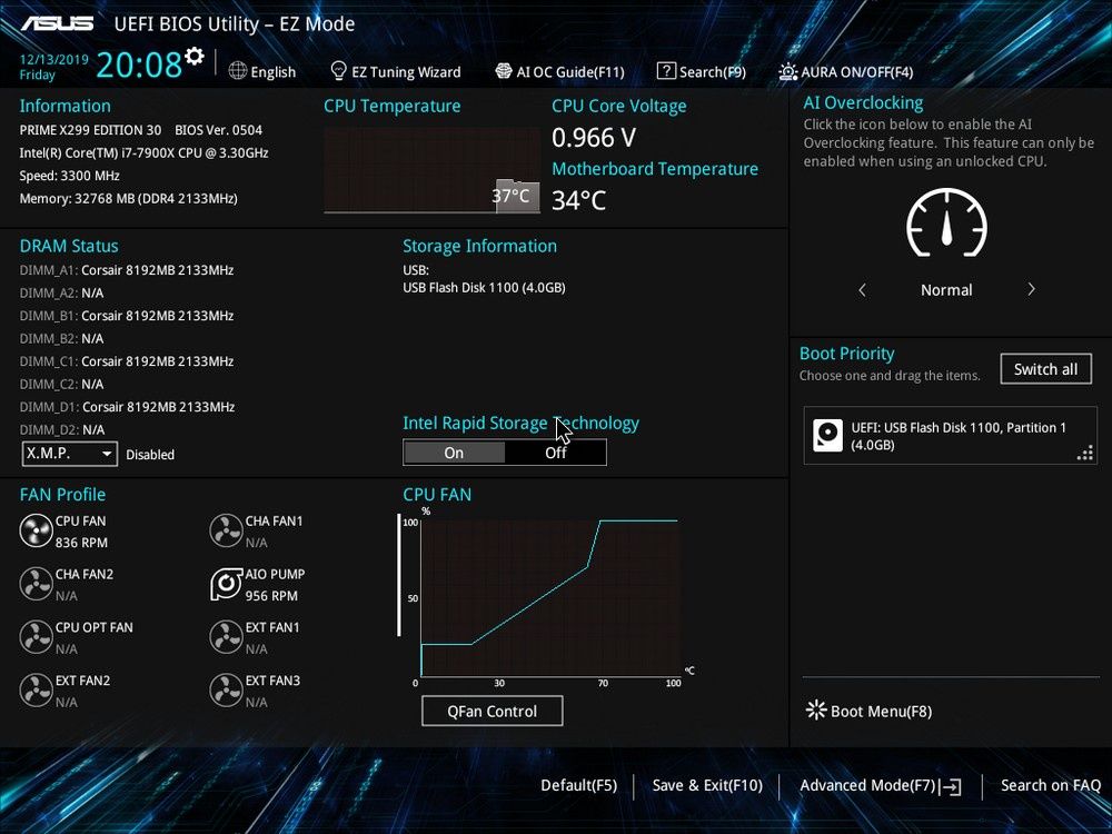 ASUS Prime X299 Edition 30 - UEFI BIOS 1