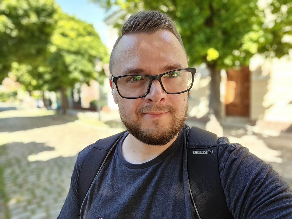 zdjęcie z aparatu przedniego - tryb portretowy
