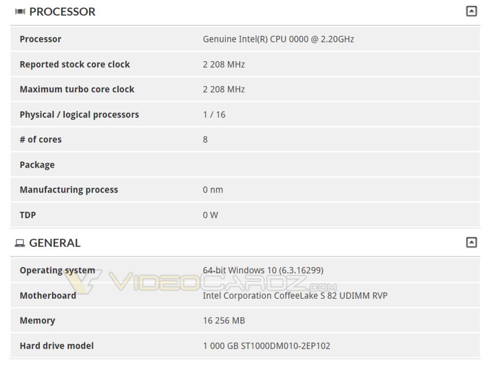 Intel Coffee Lake - 3DMark