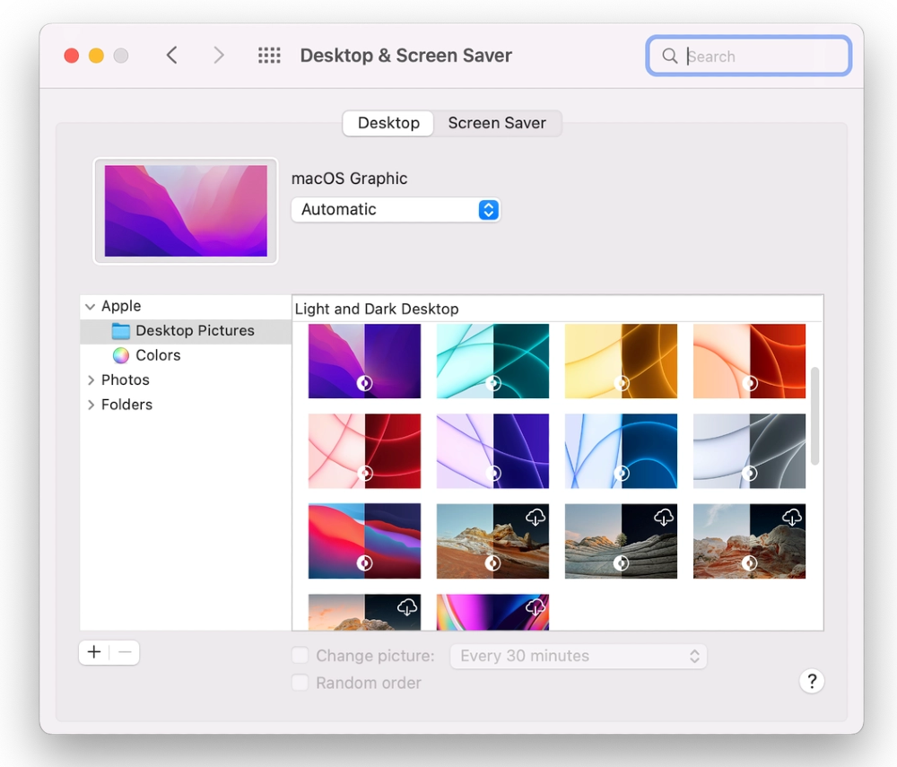 Tapety w macOS Monterey Beta 2