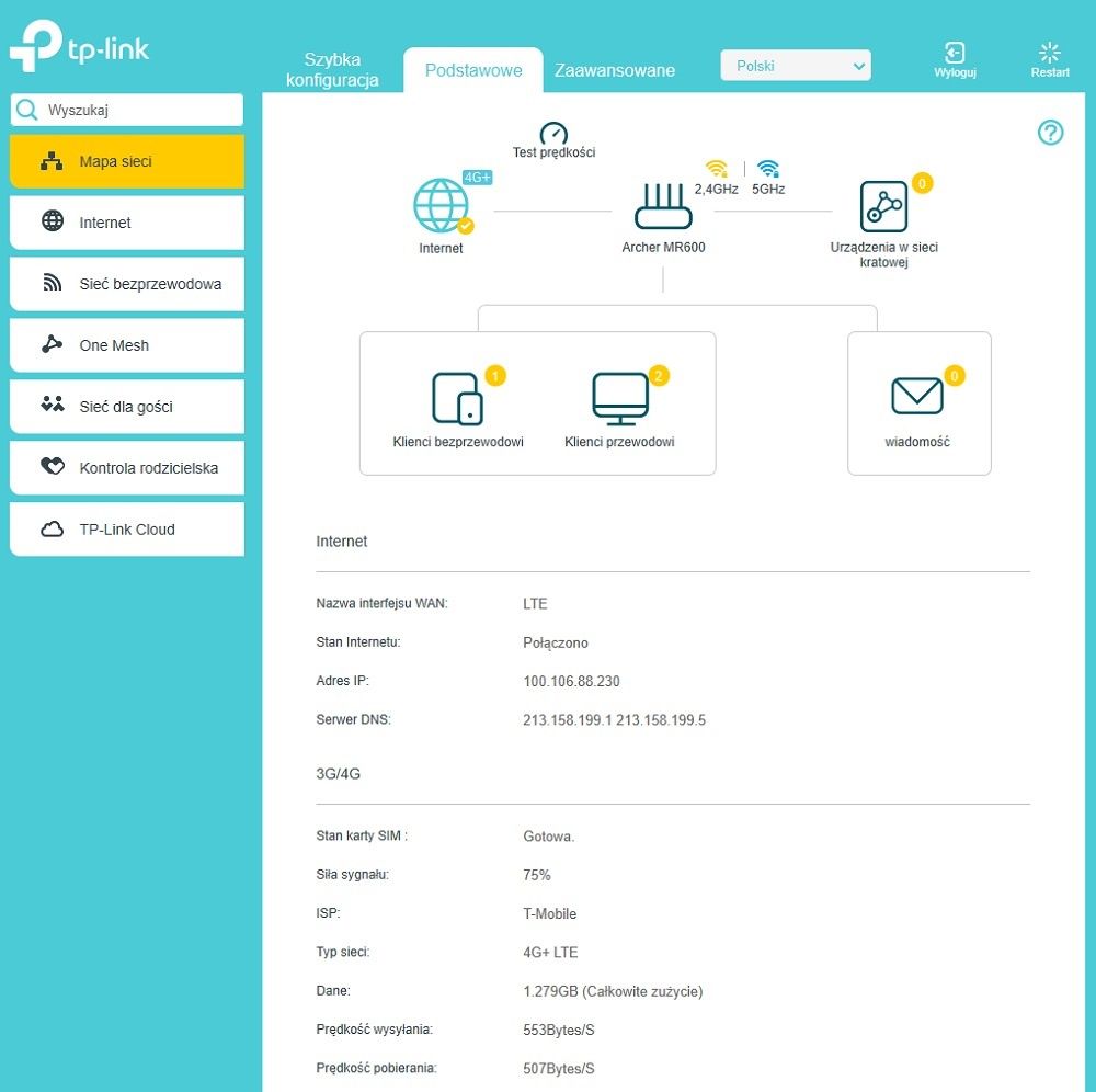 TP-Link Archer MR600 - Podstawowa konfiguracja