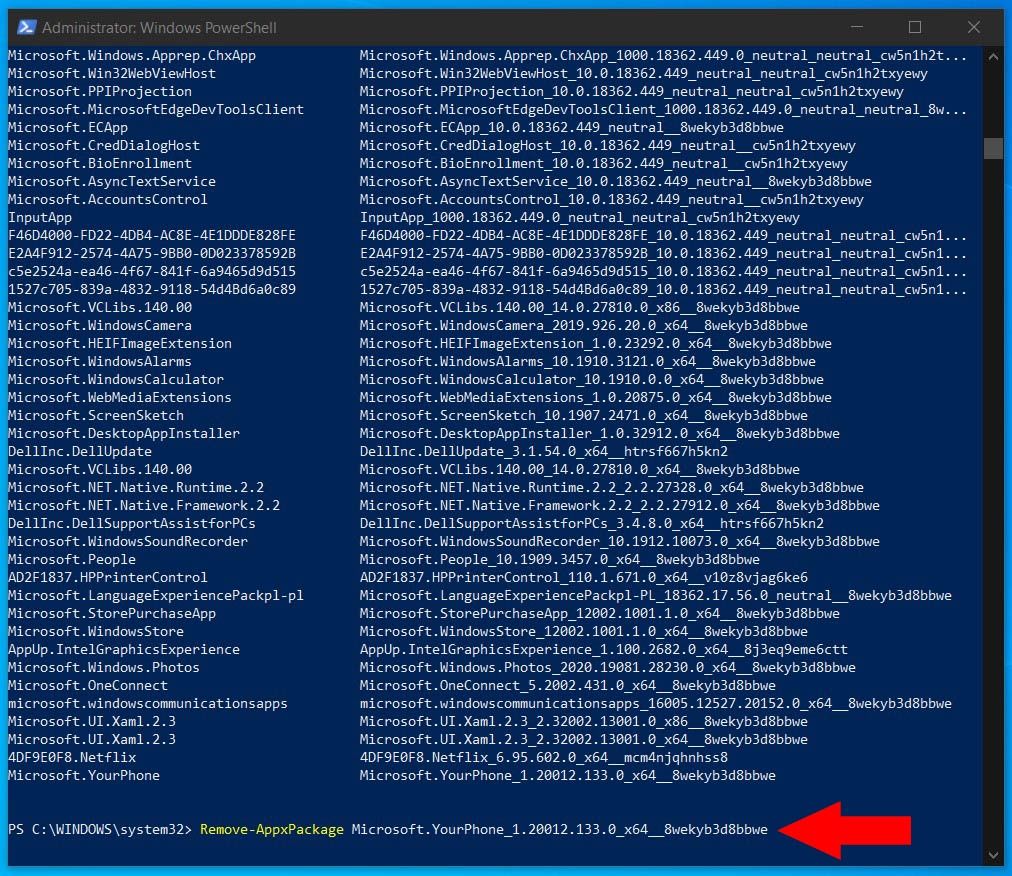 jak usunąć aplikacje w powershell