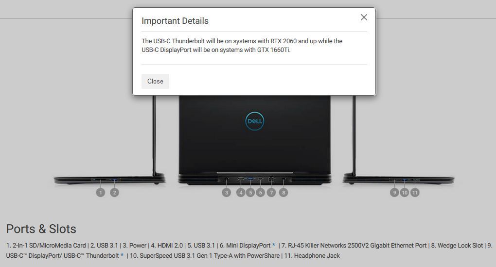 Dell G5 15 - GeForce GTX 1660 Ti