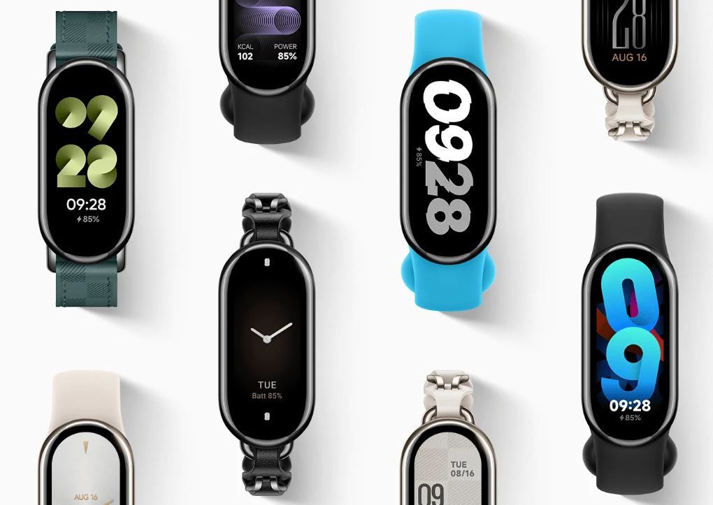 Różne paski Mi Band 8