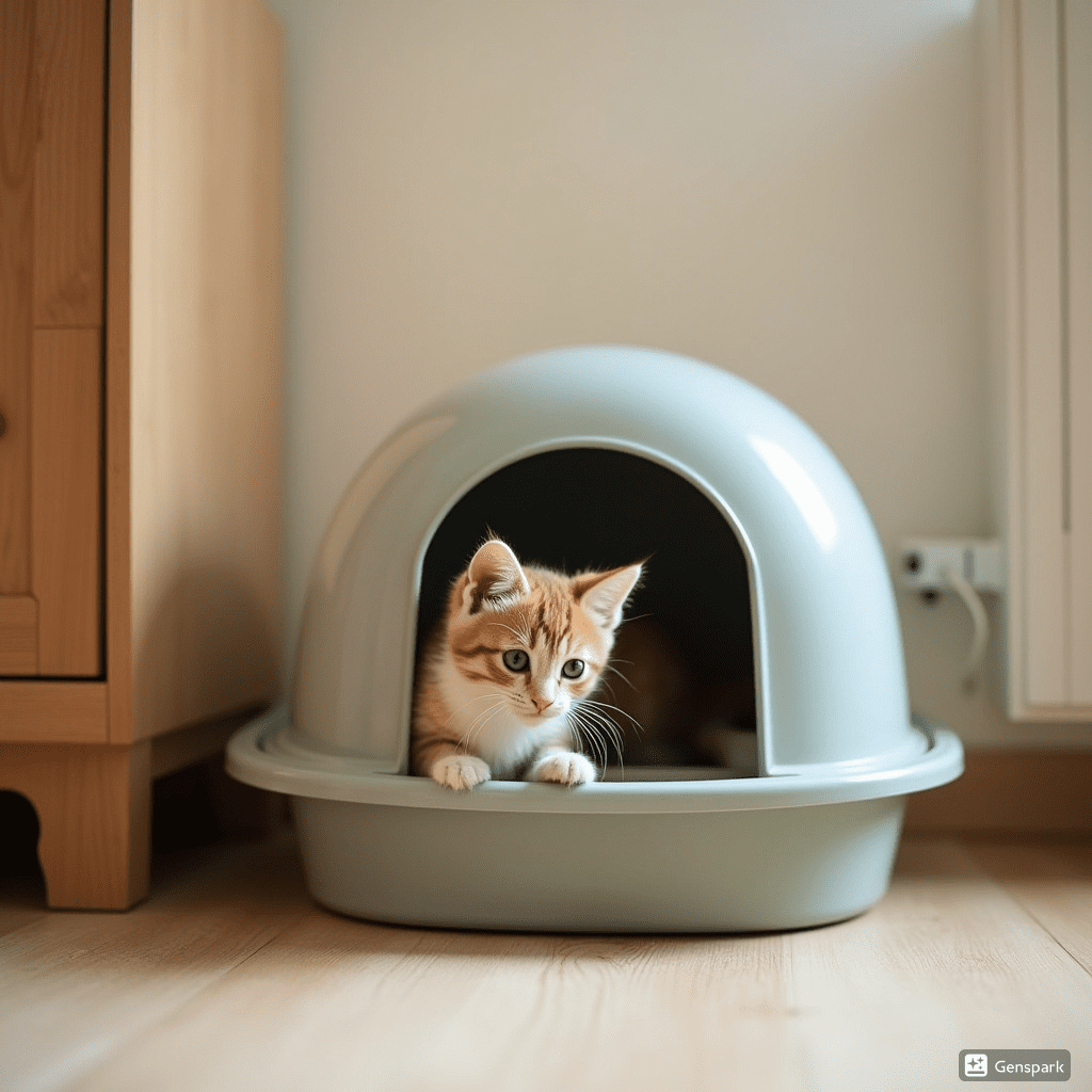 jak sprawić, żeby kot czuł się bezpiecznie - kuweta