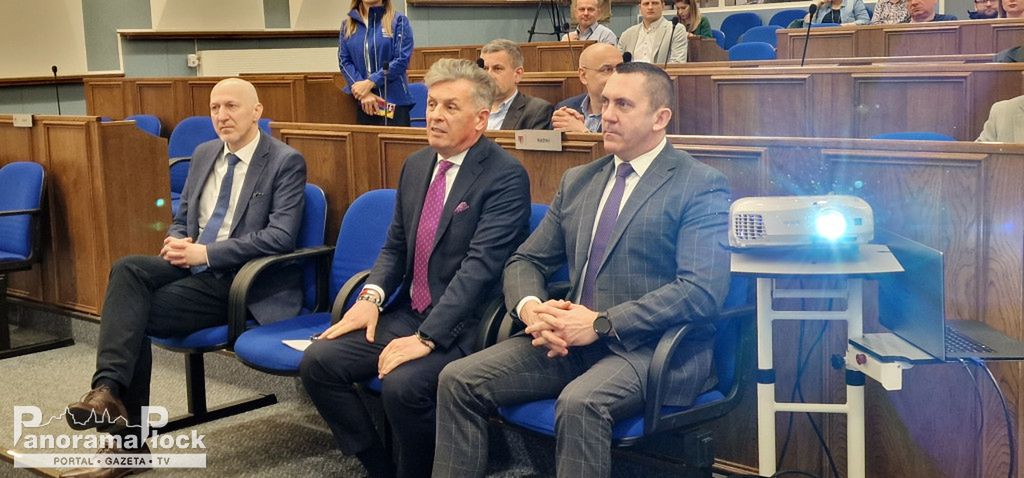 Konferencja dotycząca projektu przebudowy głównej stacji uzdatniania wody w Płocku, przy ul. Górnej