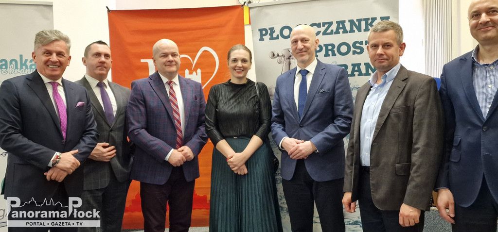 Konferencja dotycząca projektu przebudowy głównej stacji uzdatniania wody w Płocku, przy ul. Górnej