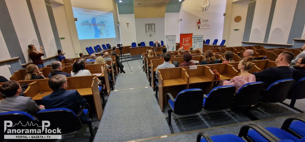 Konferencja dotycząca projektu przebudowy głównej stacji uzdatniania wody w Płocku, przy ul. Górnej