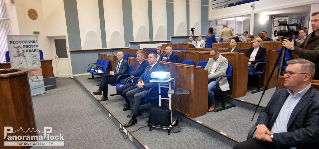 Konferencja dotycząca projektu przebudowy głównej stacji uzdatniania wody w Płocku, przy ul. Górnej