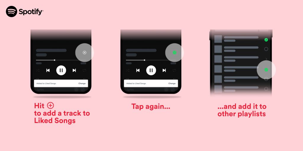Spotify przycisk plus