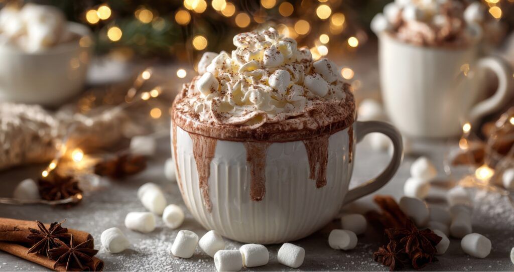gorące kakao z piankami marshmallows