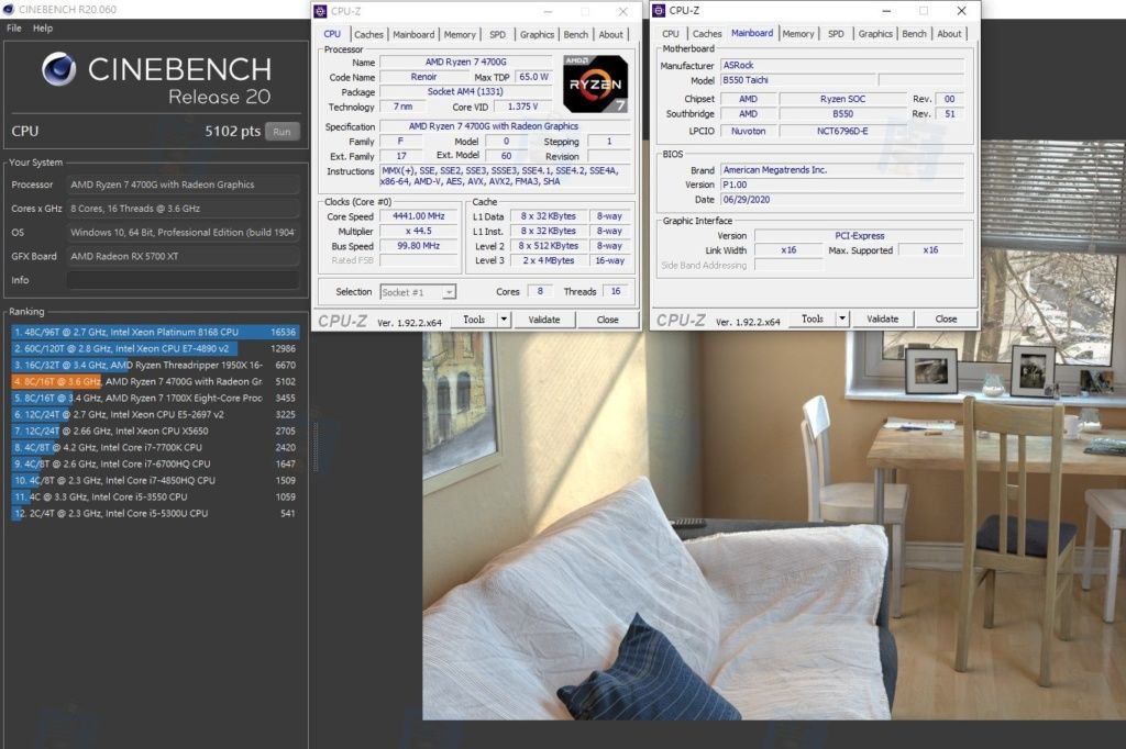 AMD Ryzen 7 4700G - wydajność w Cinebench R20