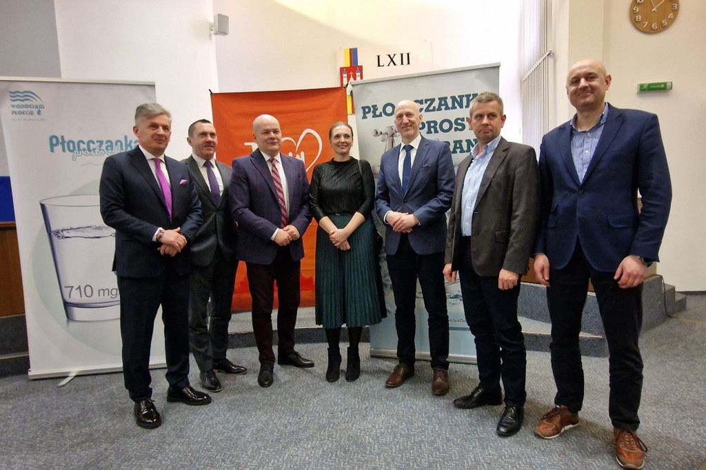 Konferencja dotycząca projektu przebudowy głównej stacji uzdatniania wody w Płocku, przy ul. Górnej