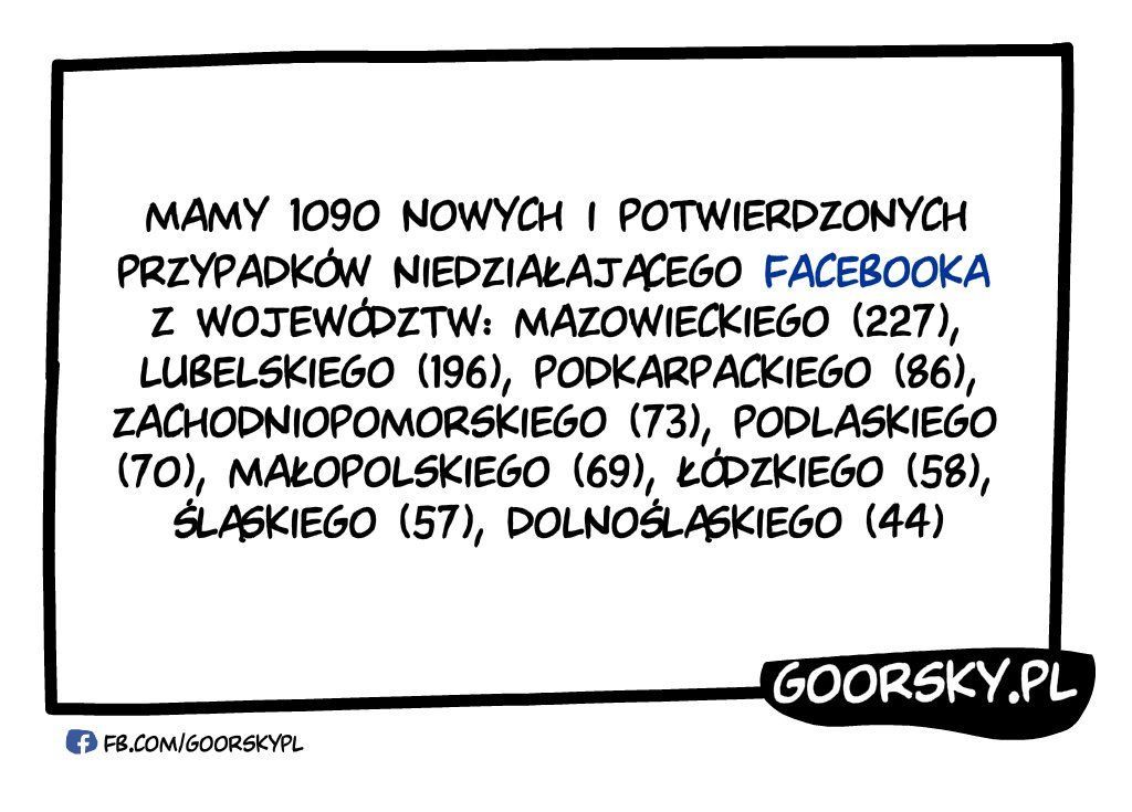 Awaria Facebook - mem