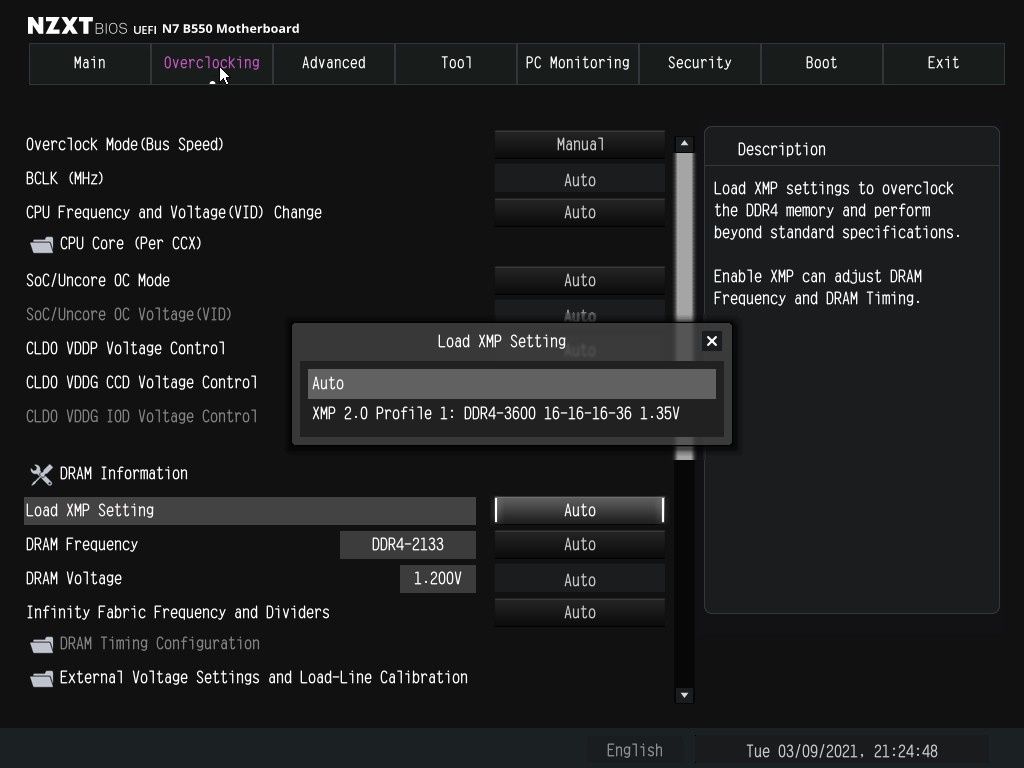 NZXT N7 B550 - UEFI BIOS część 2