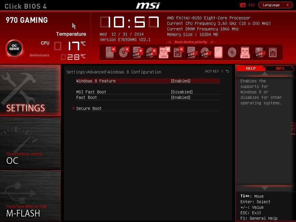 Aktywacja secureboot w UEFI