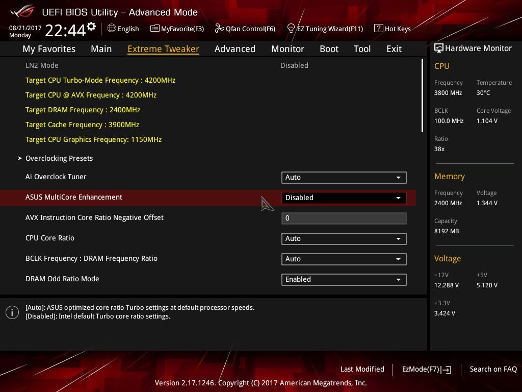 ASUS ROG Maximus IX Extreme - UEFI