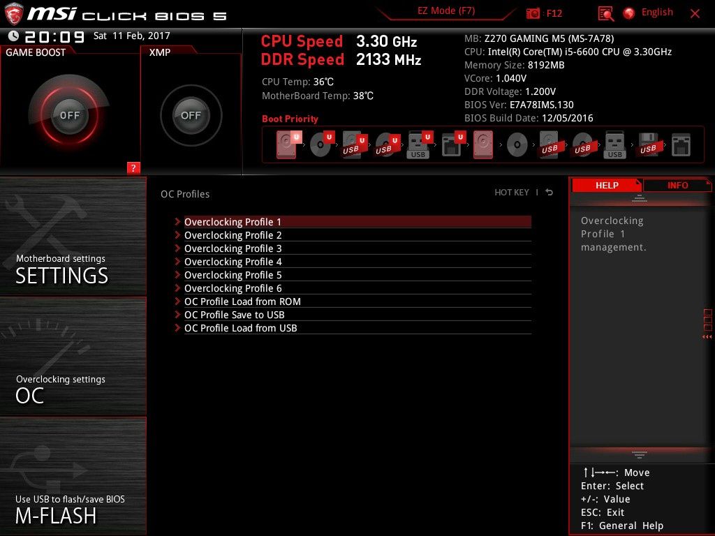 MSI Z270 Gaming M5 - Click BIOS 5