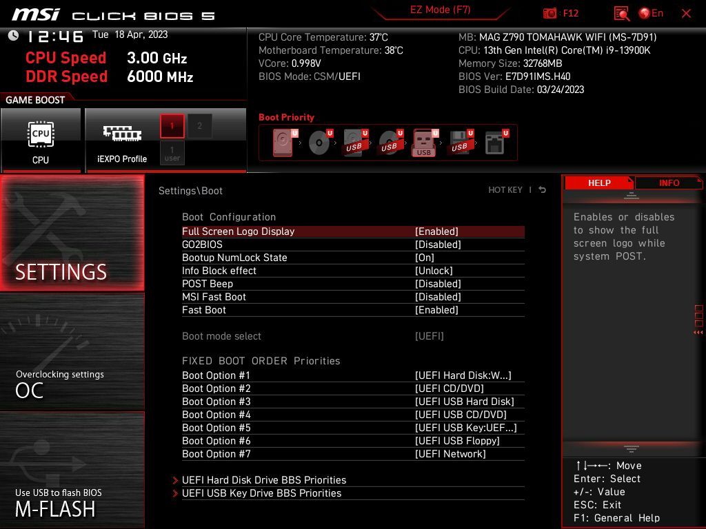MSI MAG Z790 Tomahawk WIFI - Click BIOS 5