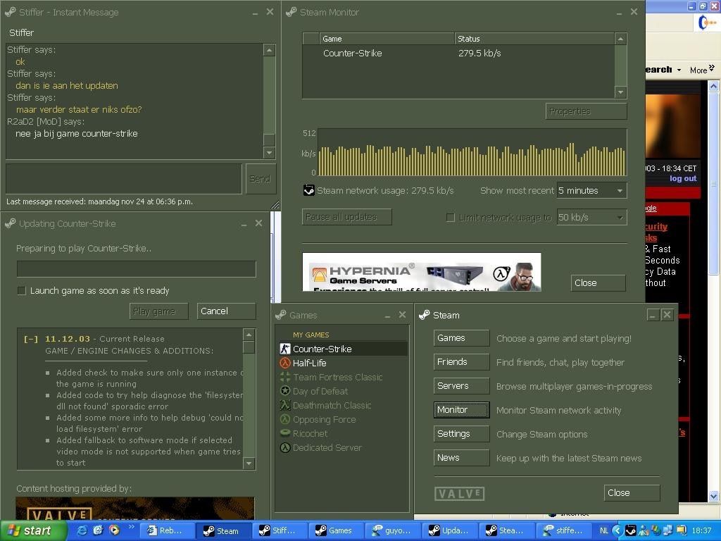 Steam - wygląd Steama w 2003 roku