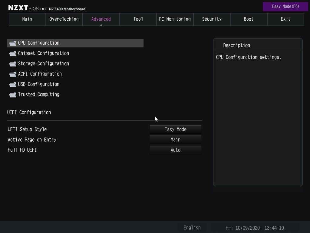 NZXT N7 Z490 - UEFI BIOS część 5