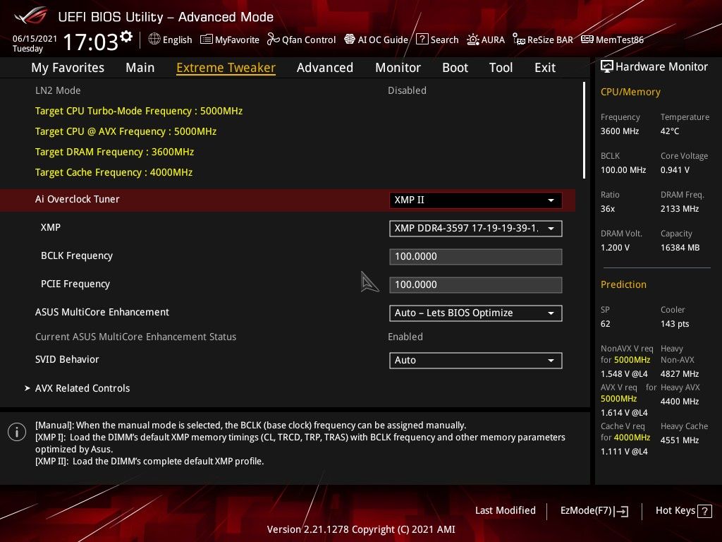 ASUS ROG Maximus XIII Extreme - UEFI BIOS część 2