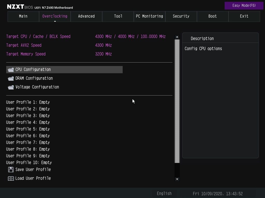 NZXT N7 Z490 - UEFI BIOS część 3