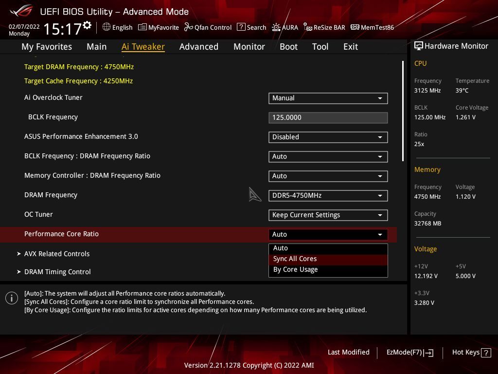 ASUS UEFI - podkręcanie zablokowanego procesora