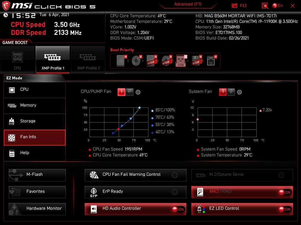MSI MAG B560M Mortar Wi-Fi - UEFI BIOS 2