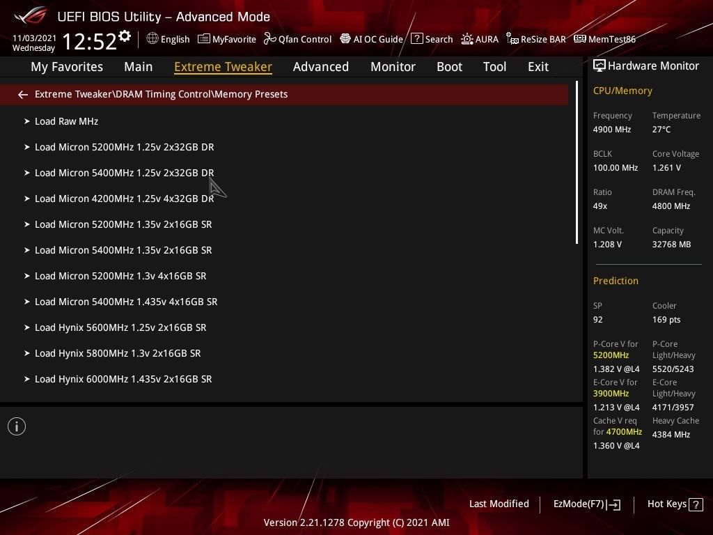 ASUS ROG Maximus Z690 Extreme - UEFI BIOS część 3