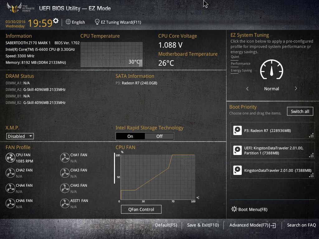 ASUS Sabertooth Z170 Mark 1 - UEFI BIOS