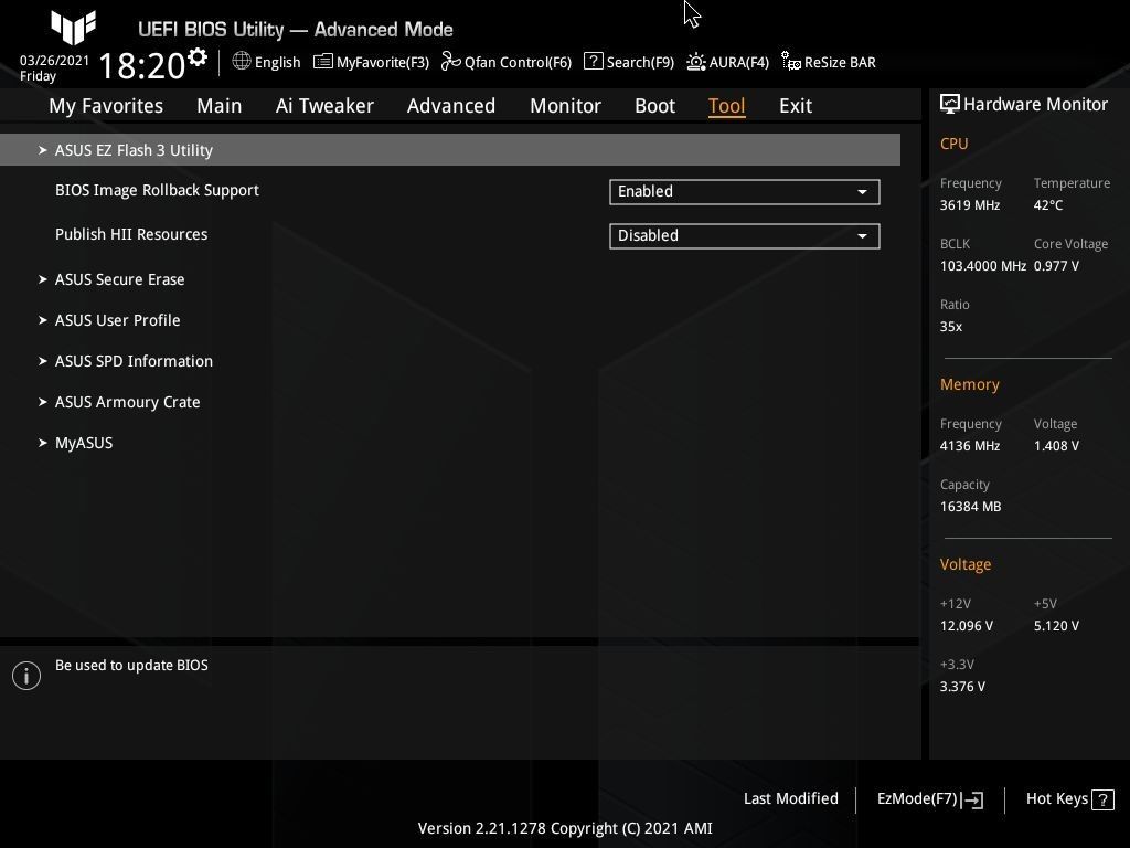 Płyta główna ASUS TUF Gaming Z590-Plus Wi-Fi - UEFI BIOS 3