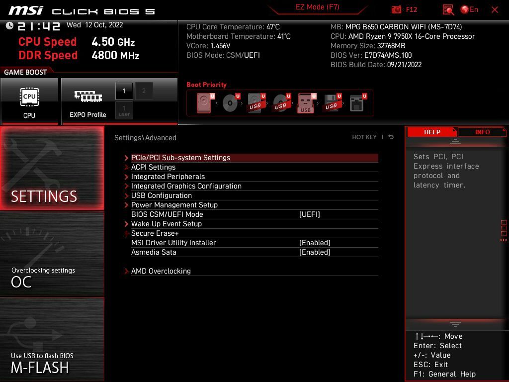 MSI MPG B650 Carbon WIFI - Click BIOS 5