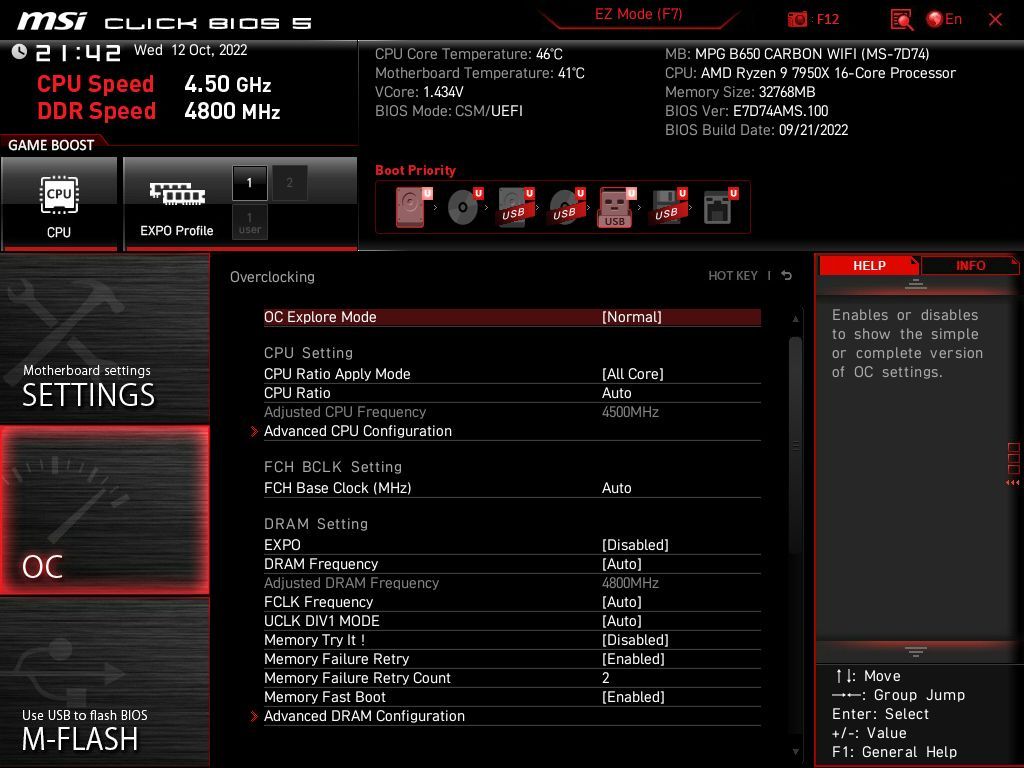MSI MPG B650 Carbon WIFI - Click BIOS 5