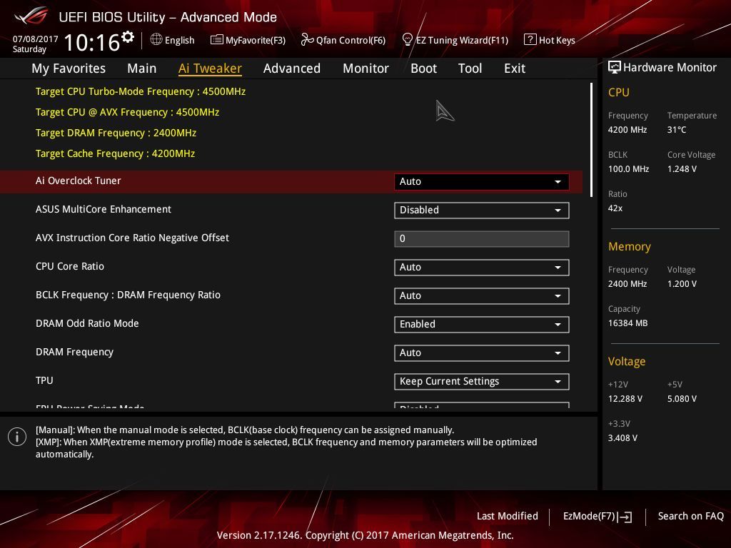 ASUS Strix Z270G Gaming - UEFI BIOS