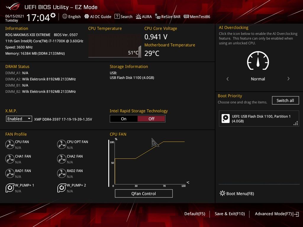 ASUS ROG Maximus XIII Extreme - UEFI BIOS część 1