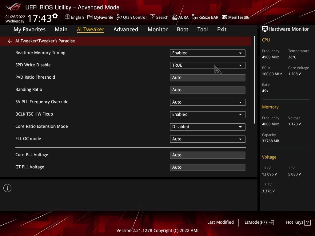 ASUS ROG Strix B660-F Gaming WIFI - UEFI BIOS