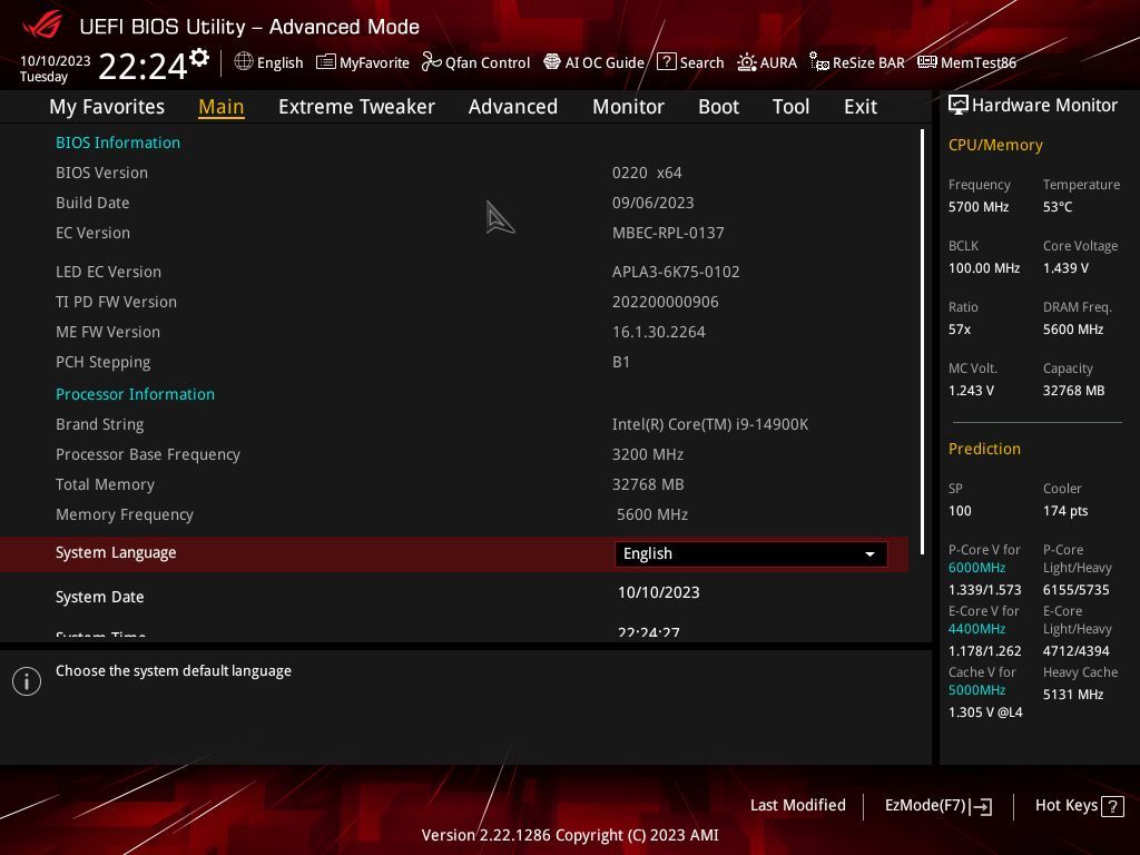 ASUS ROG Maximus Z790 Dark Hero - UEFI BIOS