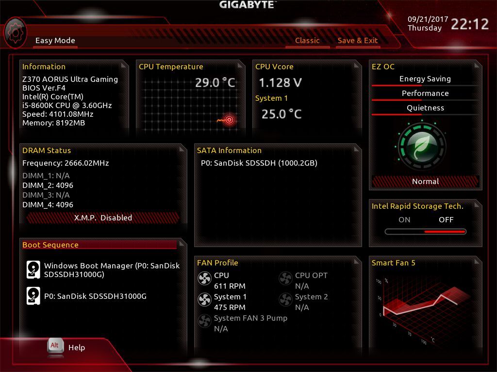 Gigabyte Z370 Aorus Ultra Gaming - UEFI