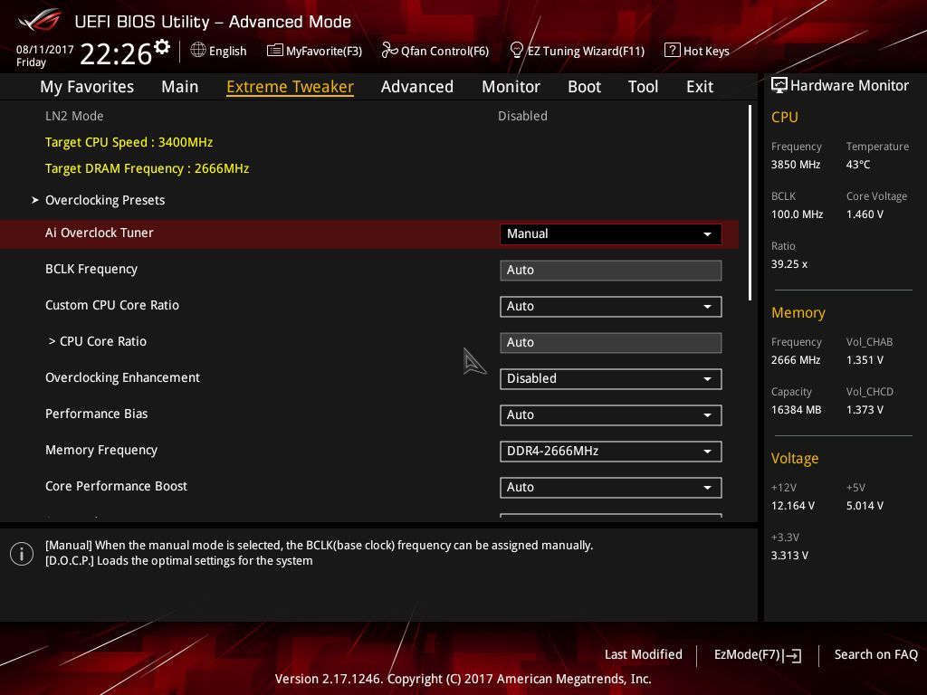 ASUS ROG Zenith Extreme - UEFI