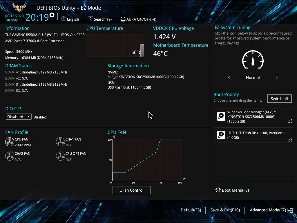 ASUS TUF Gaming B550M-Plus (Wi-Fi) - UEFI część 1