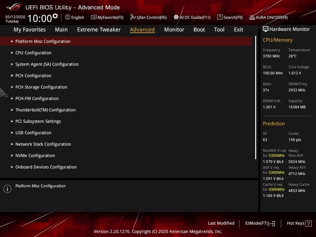 ASUS ROG Maximus XII HERO (Wi-Fi) - UEFI BIOS część 4