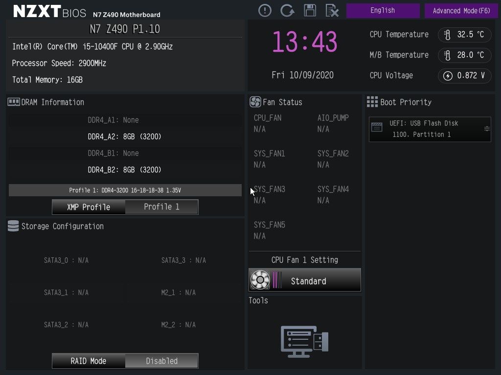 NZXT N7 Z490 - UEFI BIOS część 1