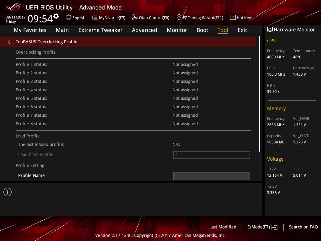 ASUS ROG Zenith Extreme - UEFI