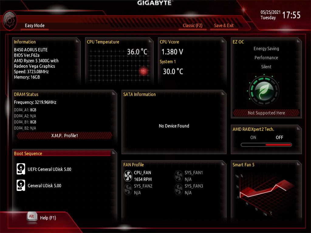 Gigabyte B450 Aorus Elite - UEFI BIOS część 1